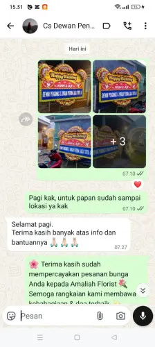 Testimonial Papan Bunga Pernikahan lebaktipar